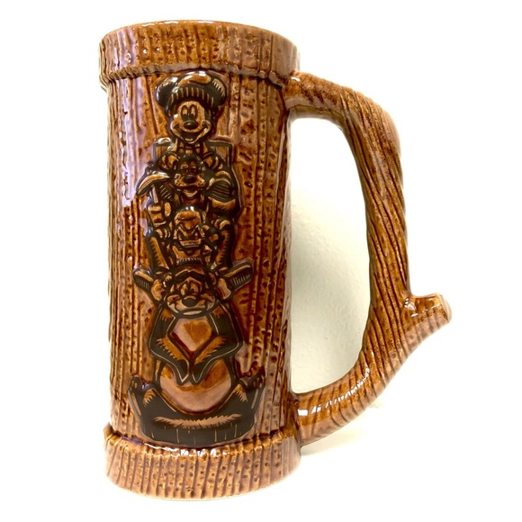 Disney Other - Disney Wilderness Lodge Mickey & Friends Totem Pole Ceramic Stein Mug Cup - NEW